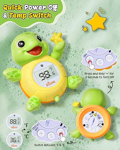 Miniatura 4 de Termómetro de baño para bebé, monitor digital de temperatura del agua para recién nacidos y niños pequeños, lecturas precisas de temperatura, sin