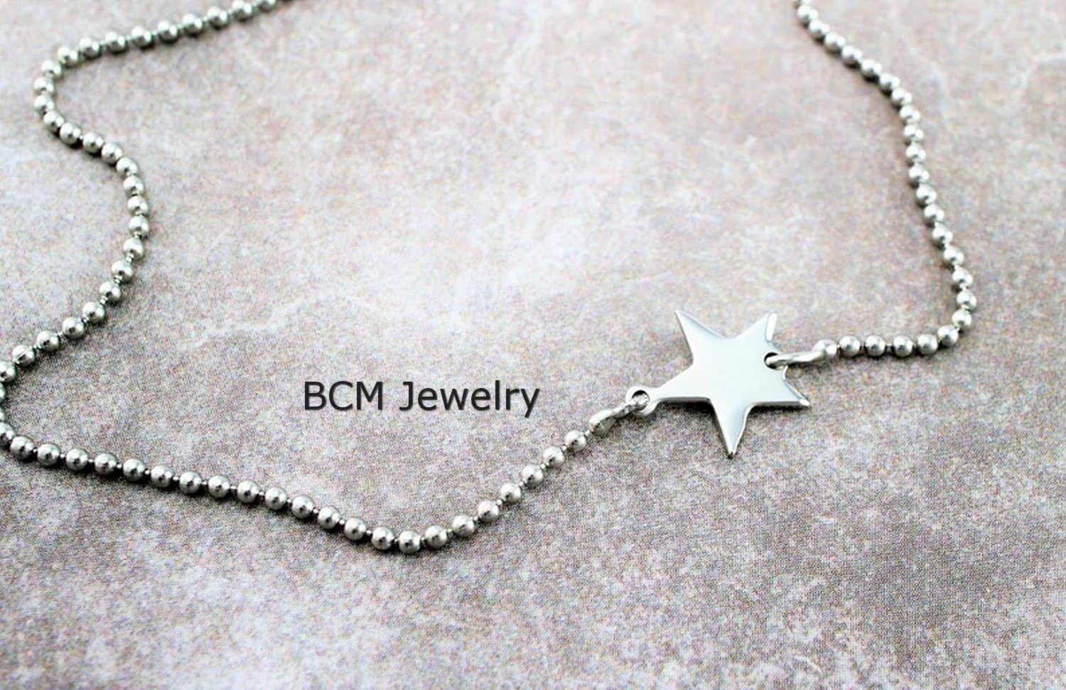 Bracciale a forma di stella in argento sterling 925 per donna, uomo e ragazza, semplice braccialetto artigianale