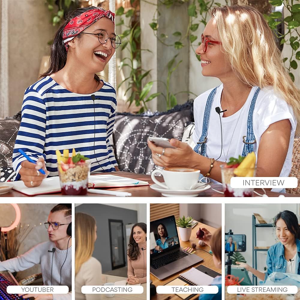 Exclusive Discount 60% Price Lavalier Microphone 2 Pack MAONO Omnidirectional Dual Lapel Clip-on Mic for Recording, Interview, Podcast, Video, YouTube, Skype, Compatible with iPhone, Smartphone, Computer, Tablet, AU-404