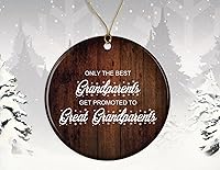 Vista 2 de Adorno Only The Best Grandparents Get Promoted To Great Grandparents New Grandma To Be Great Grandpa To Be Grandpa To Be Grandpa To Be Grandpa To