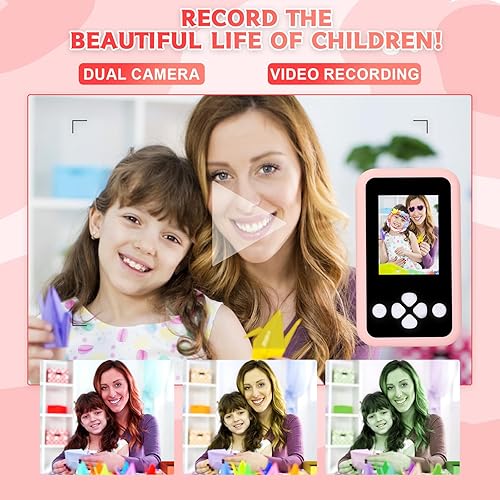 Miniatura 3 de Juguetes de teléfono inteligente para niñas, teléfono de juguete YYPLIAN para niños de 3 a 10 años, pantalla HD de 2.4 pulgadas, juguete de