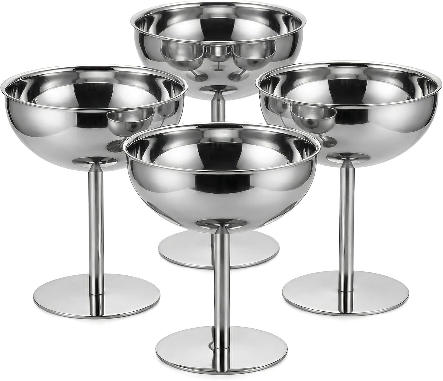 8 Pcs Stainless Ice Cream Cups 6.7 Oz