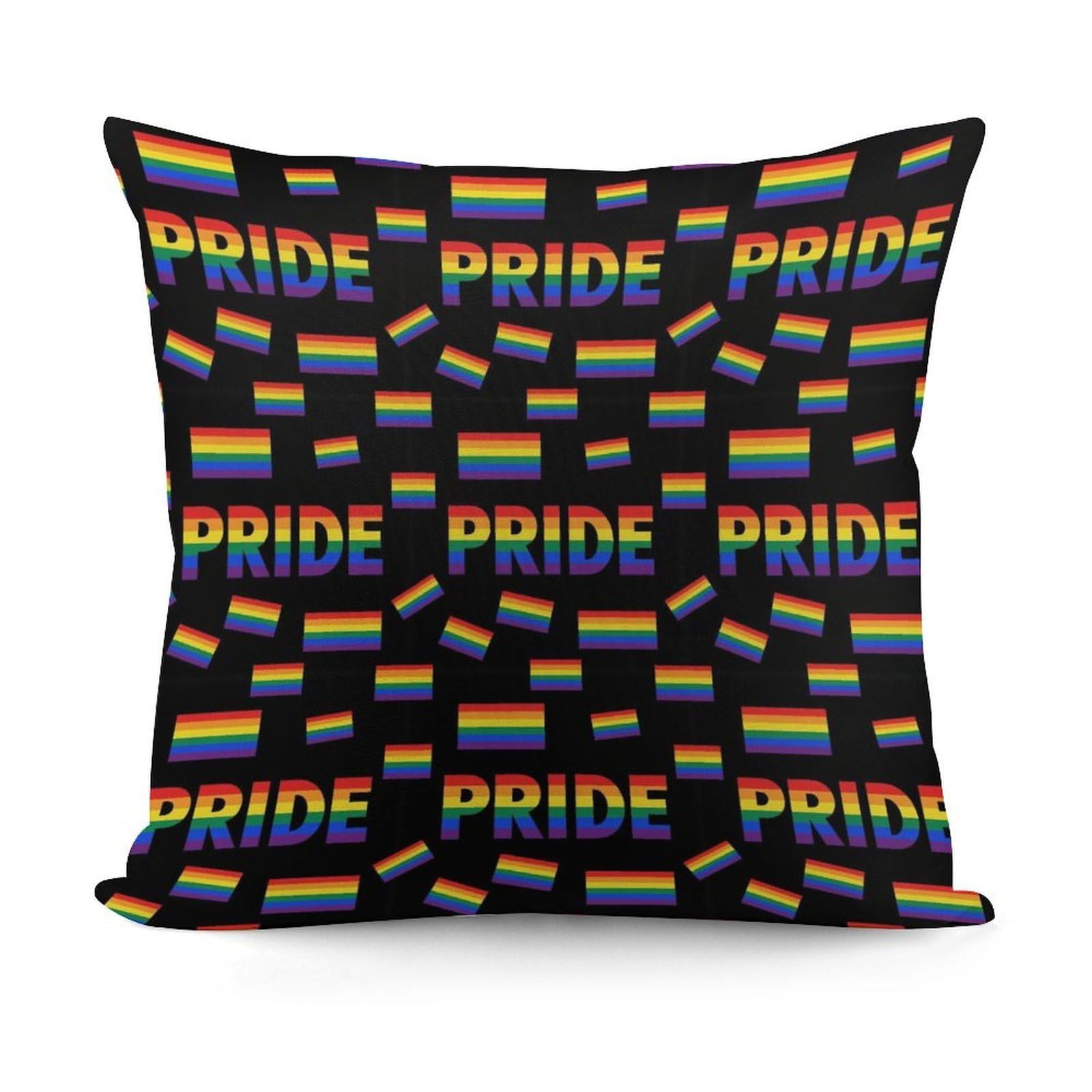 Smazdfxx Picture(305) Soft Andffy Lgbt Gay Pride Rainbow Bisexual Square Cushion Cover With Zipper For Sofa, Couch, Living Room Decorative