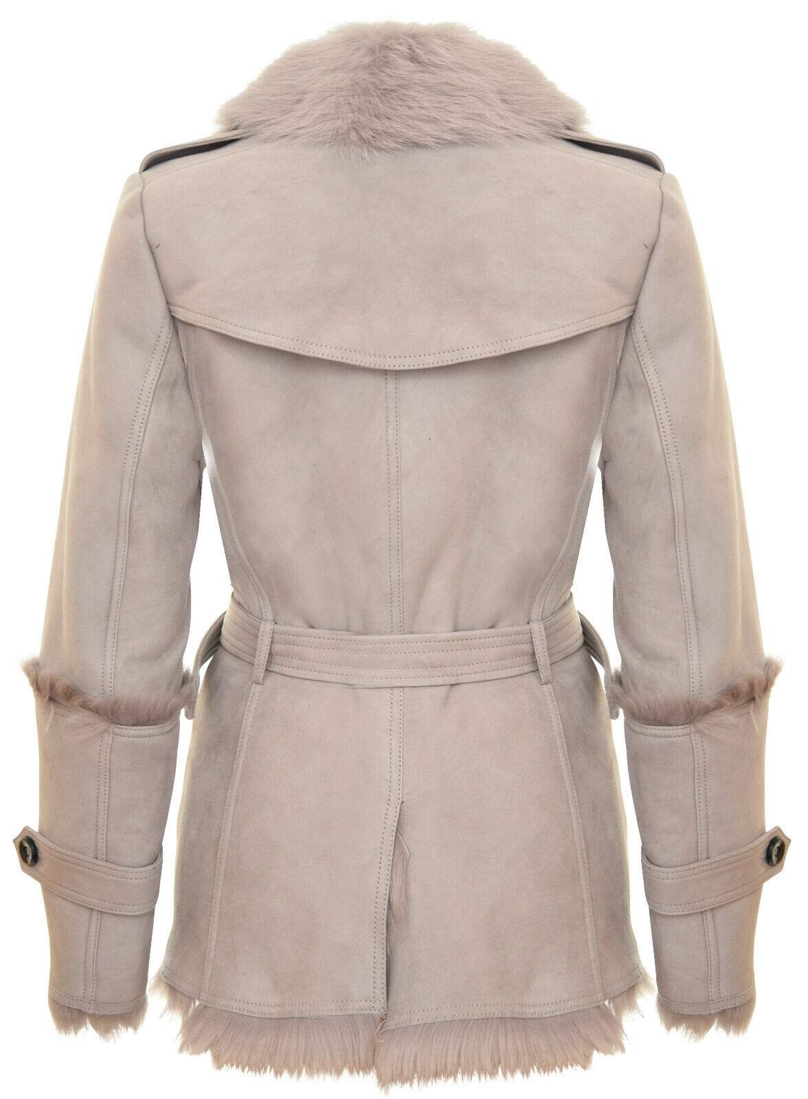 Infinity Leather Blouson en Cuir Chaud pour Femme Parka à Capuche Détachable