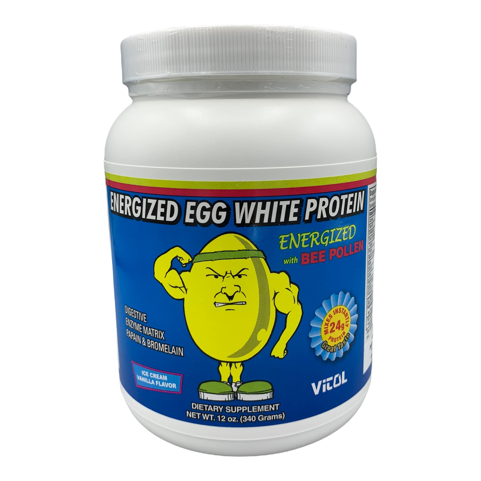 Vitol Energized Egg White Protein Vanilla 12 0unce