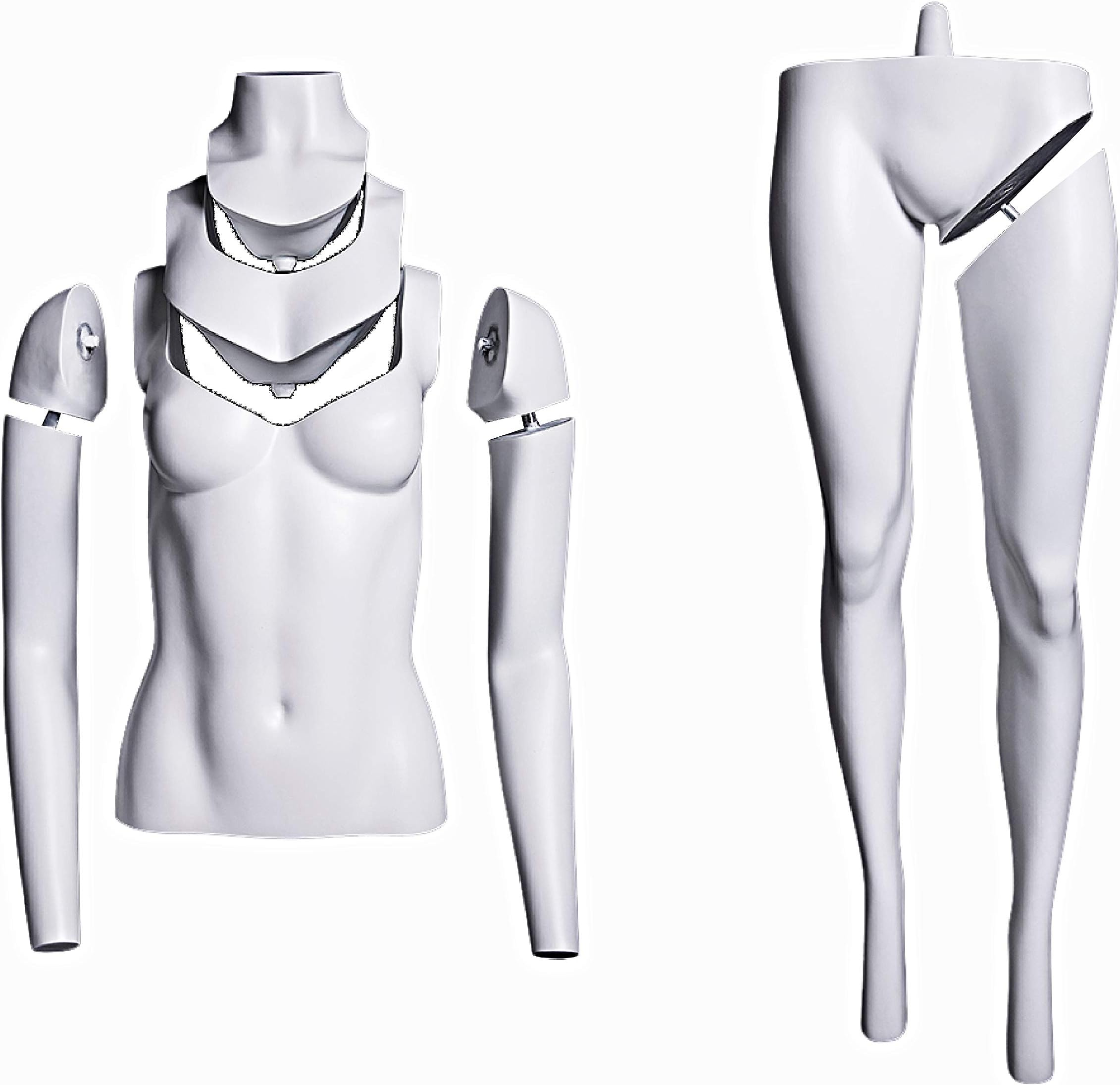 Female Women Ghost Invisible Mannequin Full Body Fiberglass Model Professional Photo Wheeled Stand Sizes Small - Plus (GHP-11)