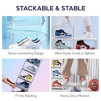 Amazon.com: SneakerView Clear Shoe Boxes – 360° Clear