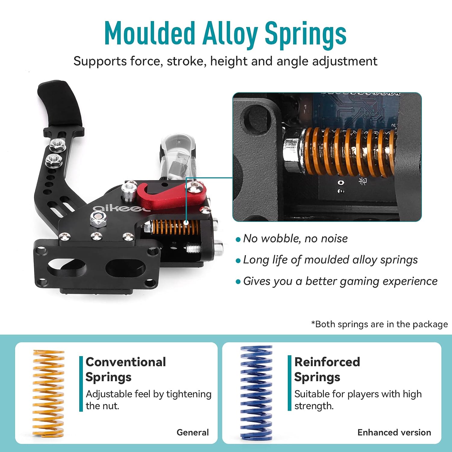 aikeec 64 Bit USB Handbrake with Clamp for PC Windows Sim Racing Games G25 G27 G29 T500 FANATECOSW Dirt Rally with Handle Grip