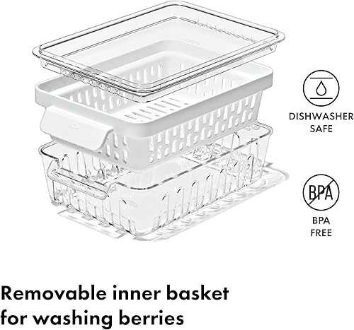 Vista 6 de OXO Good Grips Caja de conservación de productos - Juego de 2 piezas Berry Keeper