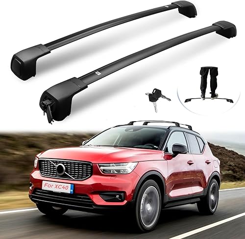 Vista 9 de Barras transversales con cerradura para Hyundai Santa Cruz 2021-2025, se adapta a modelos con rieles laterales, rieles cruzados antirrobo negros