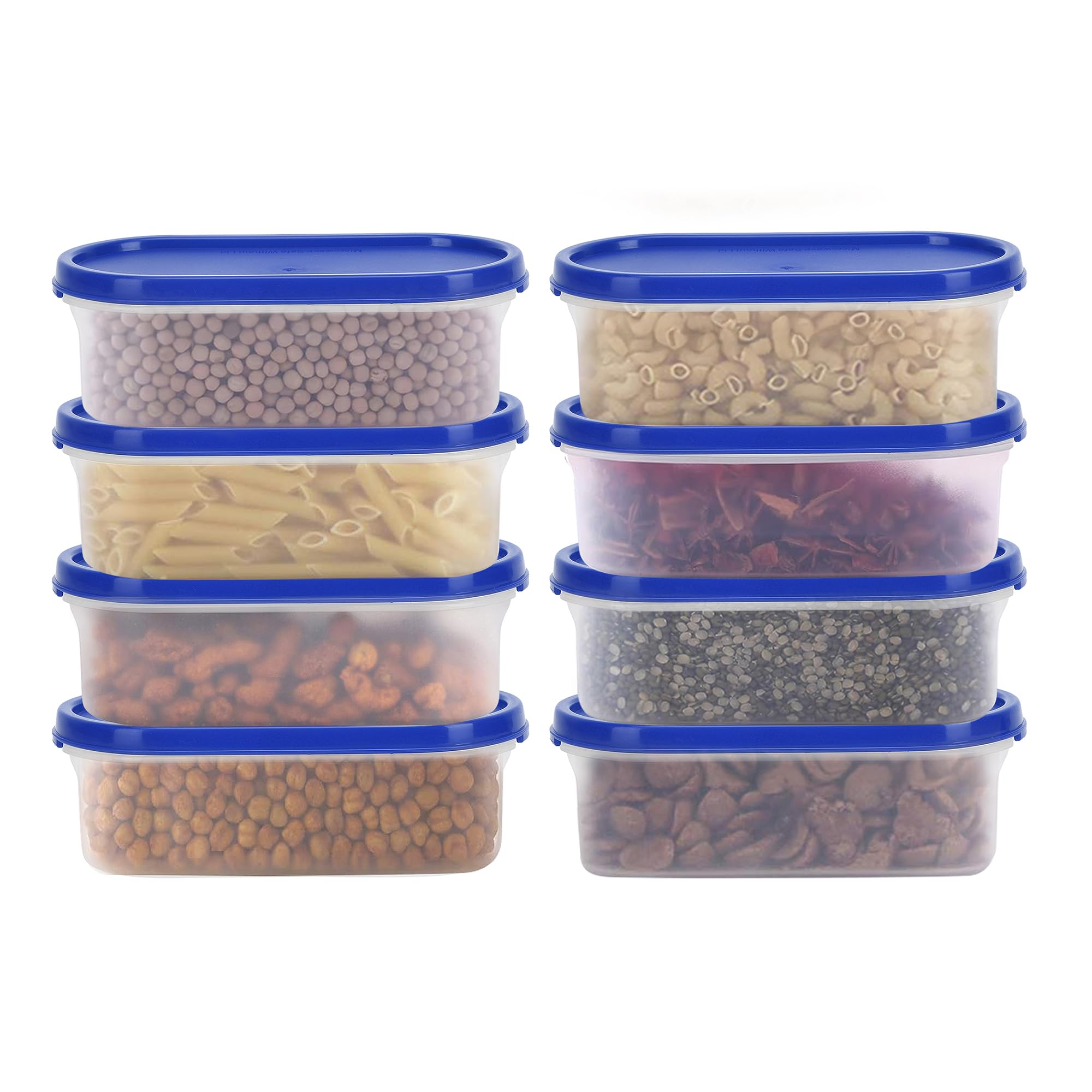 Cutting EDGE 535ML Modular Storage Container Blue Plain Lid (Set of 8)