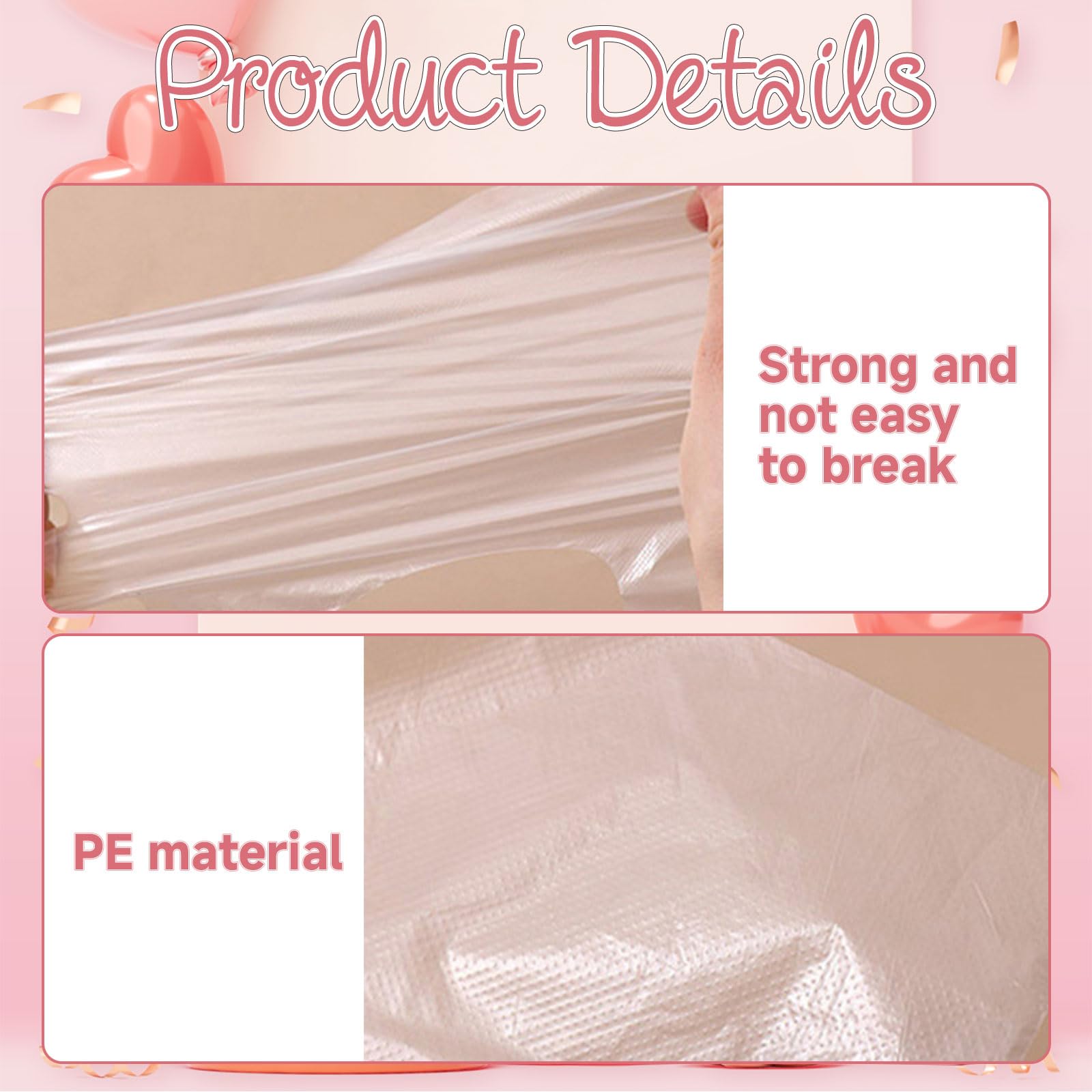 100 Calcetines Desechables de Plástico para Pedicura, Tratamiento de Cera de Parafina, Revestimiento de Baño de Cera para Pies, Máscara Transparente，Incluye pegatinas