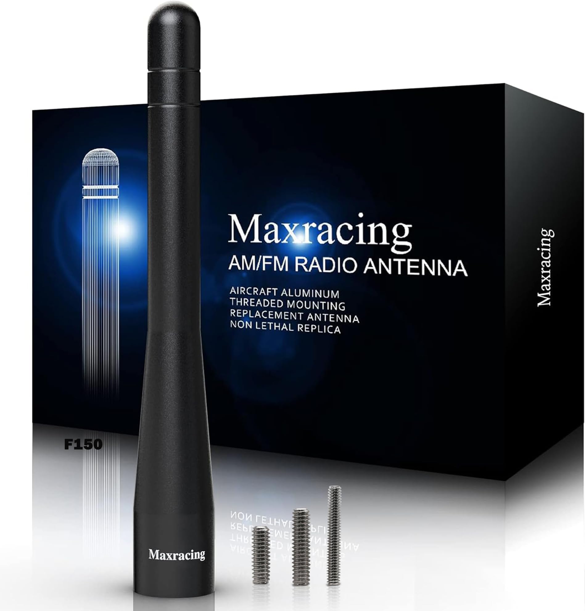 Short Truck Antenna Compatible with Ford F150 Pickup 1997-2026 / Carwash Safe/Aluminum Replacement Antenna