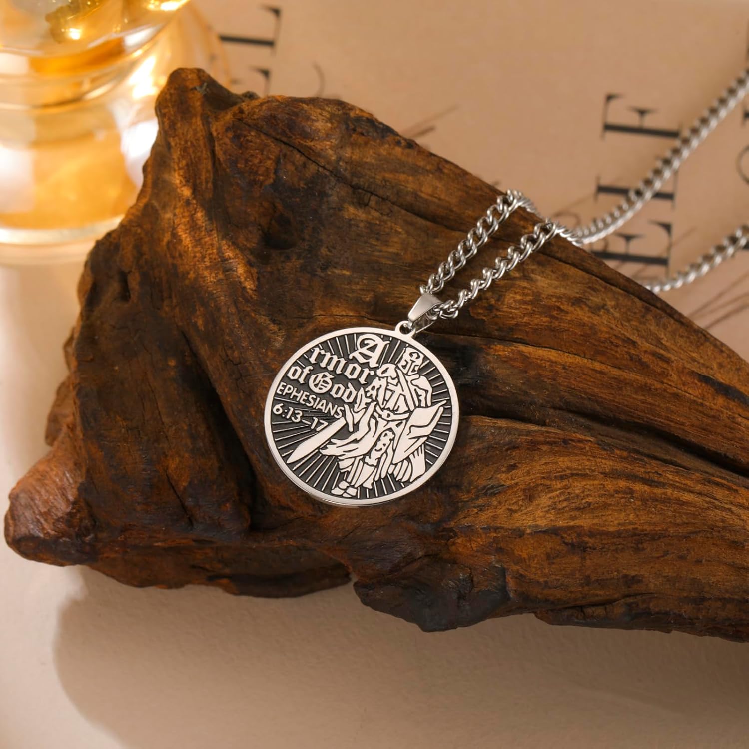 Dreamtimes Knights Templar Necklace Stainless Steel for Men Women Crusader Cross Pendant with Chain Bold Religious Jewelry Symbolic Medieval Templar Cross Necklace - Image 4