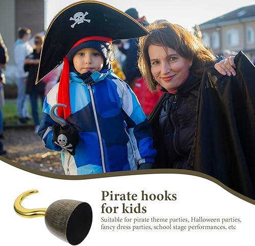 Miniatura 6 de NUOBESTY Ganchos piratas de mano de plástico gancho capitán gancho pirata fiesta conjunto para decoración de Halloween