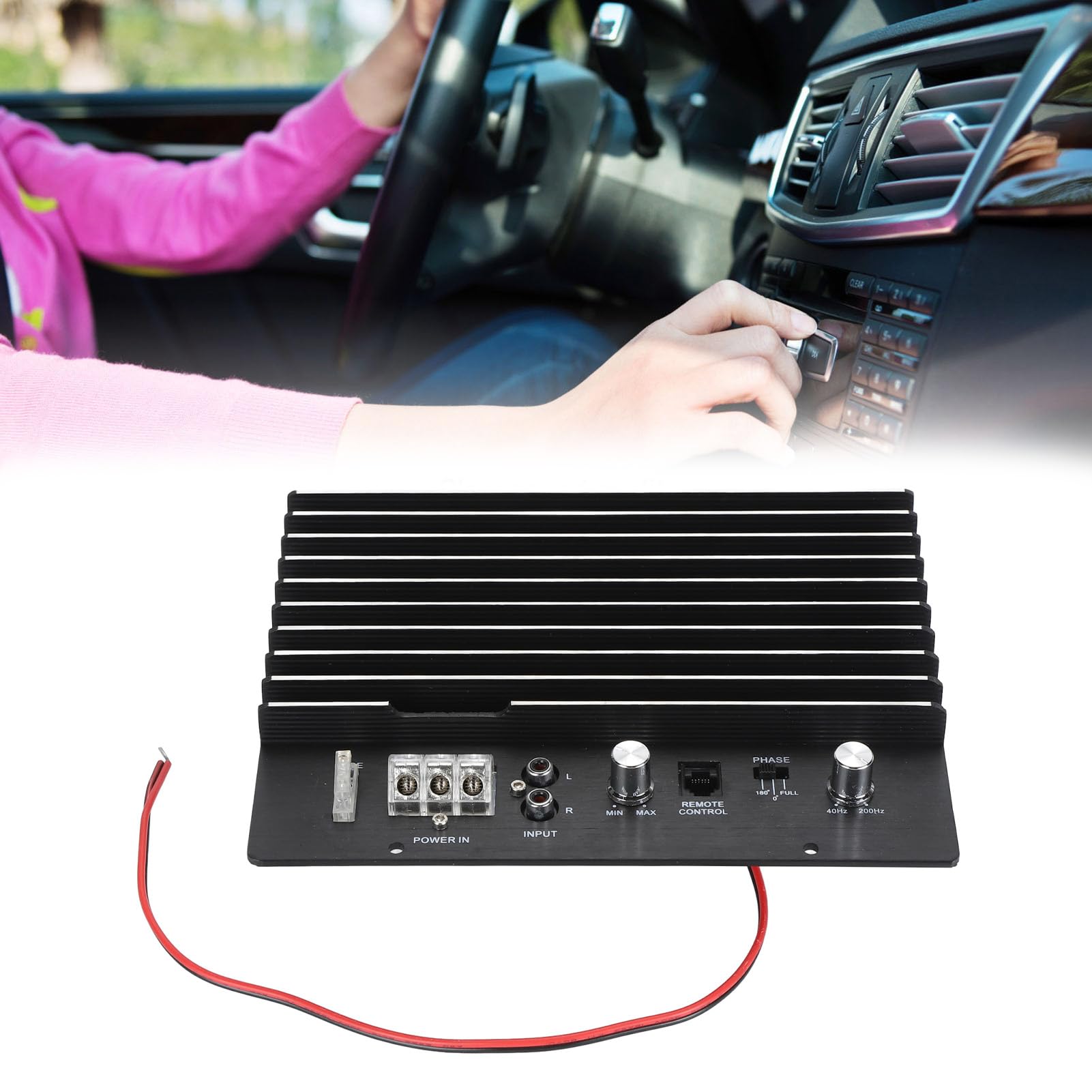 Car Amplifier Board, 1000W Aluminum Alloy High Power Subwoofer Plate with Heat Sink, Ultra Thin Design for DIY Automotive Stereo