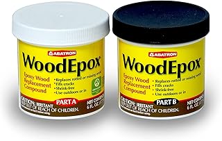 Abatron WoodEpox Kit - 12 oz - 2-Part Structural Epoxy Adhesive Filler - Wood Filler Putty