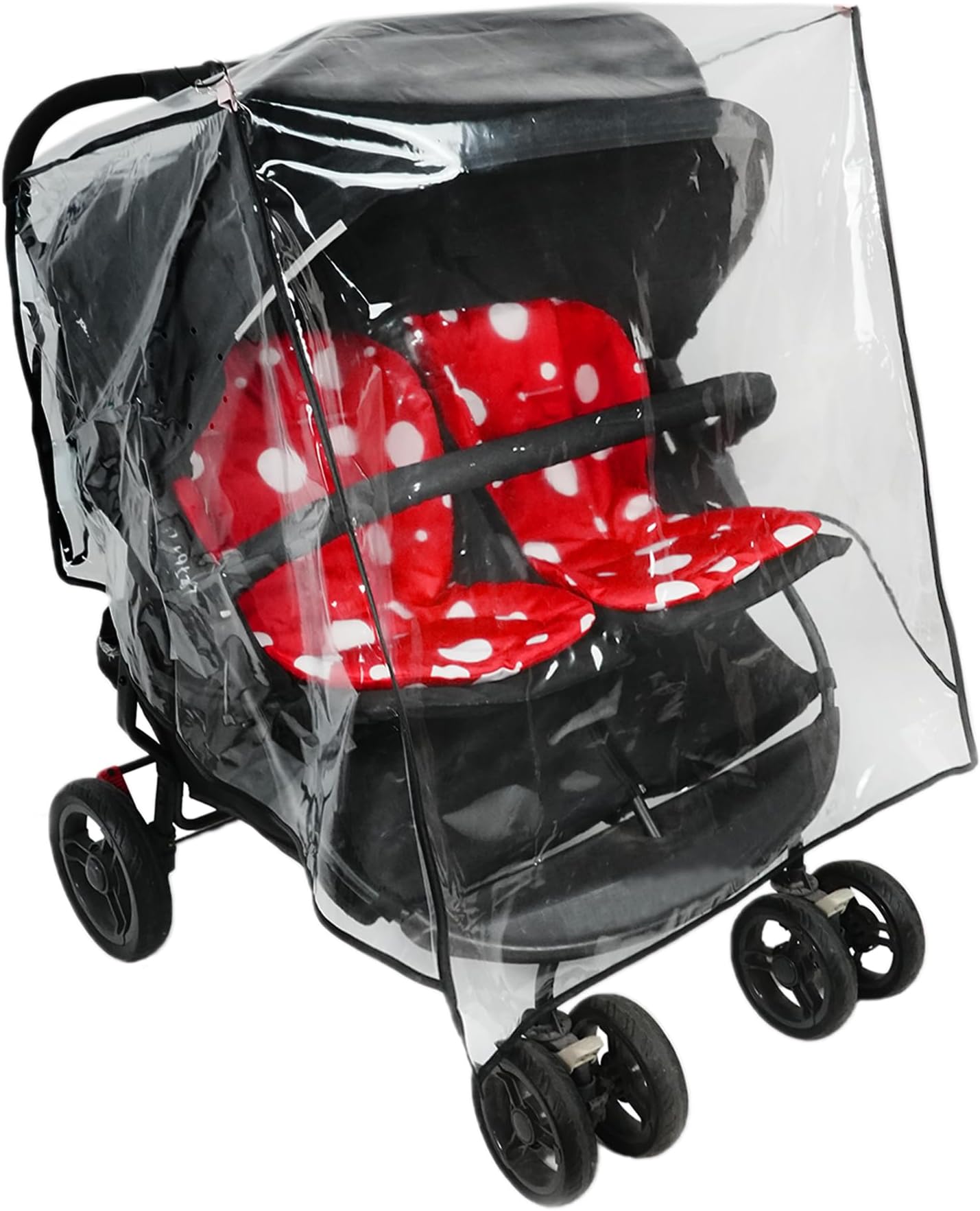 Universal Waterproof Twins Baby Pushchair Rain Cover Side by Side Double Pushchair dust Proof Cover Baby Carriage Pram Accessories Stroller Raincover