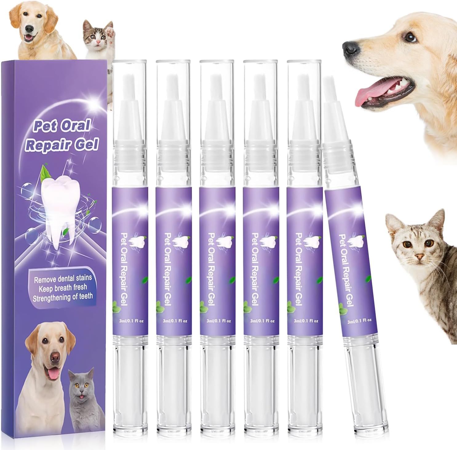 Pet Oral Repair Gel,Pet Oral Restoration White Gel,Pet