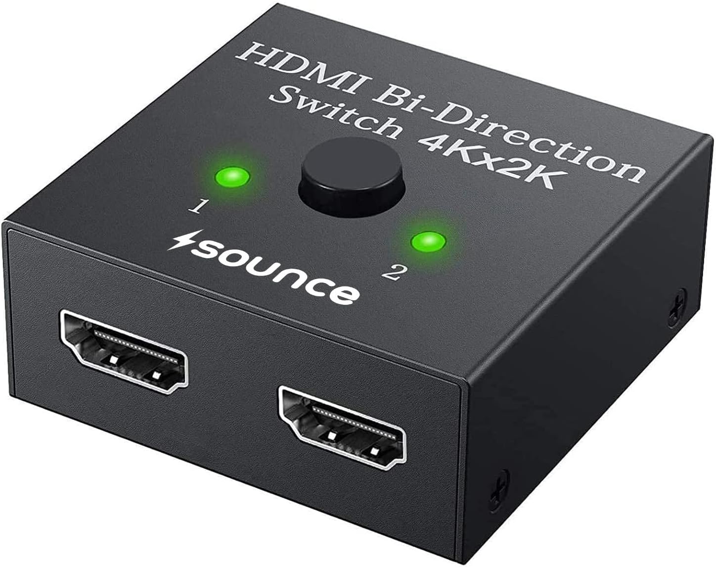 Sounce HDMI Switch 2 in 1 Out 4K 60hz HDMI Switcher 2 Port, Bi-Directional HDMI Switch Splitter 2 x 1/1 x 2, No Power Required, Sharing HD Video, PC Gaming Accessories