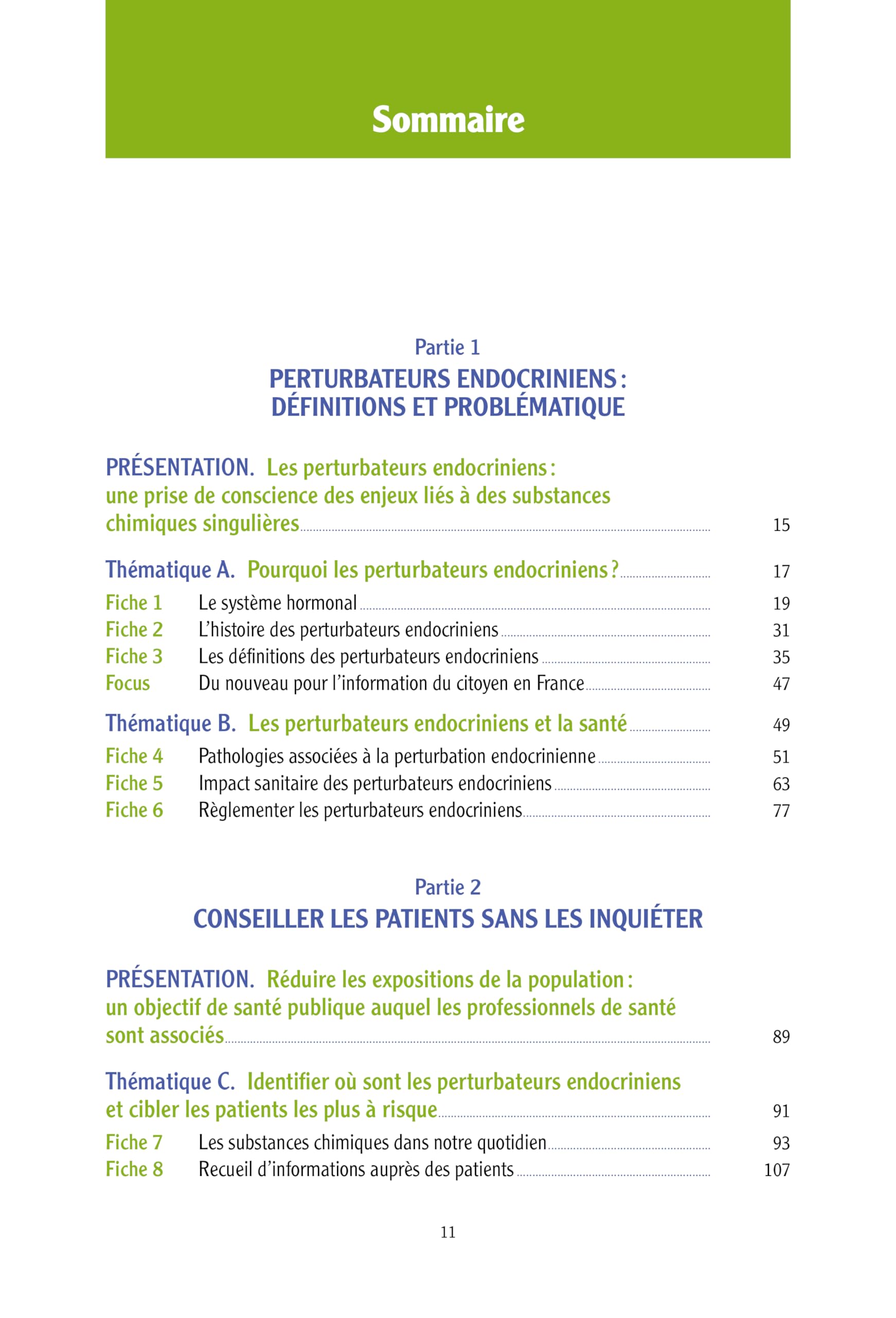 Perturbateurs endocriniens: Vers une meilleure prévention des expositions