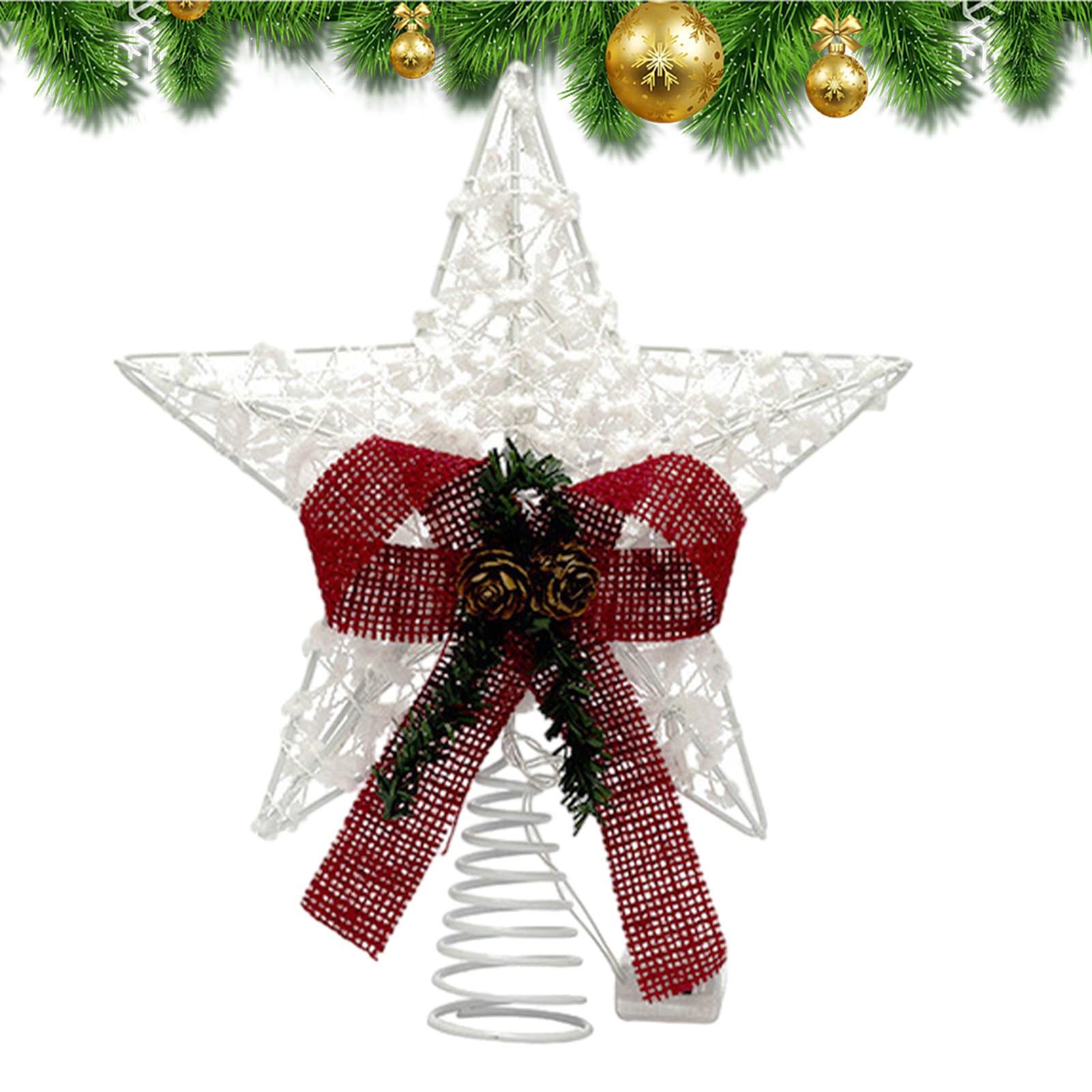 Star Treetop, Christmas Funny Star with Timer Function, Home Decor Products for Dining Table, Coffee Table, Entryway, Conference Room, Desk, Computer Desk Neamou