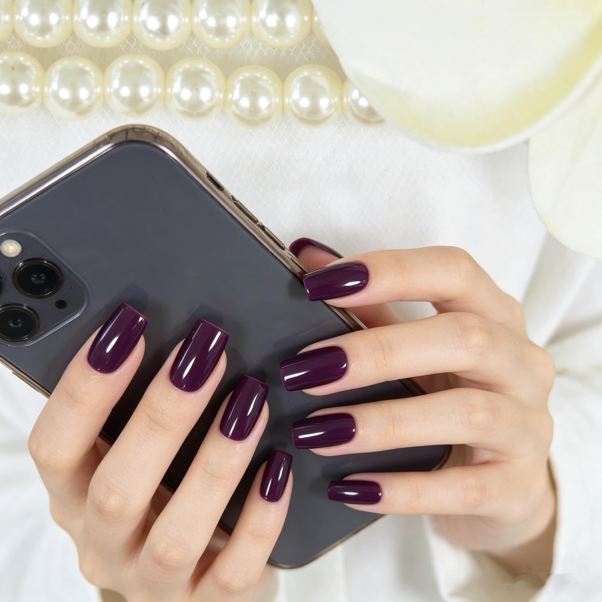 nail color for dark purple dress Easy Eid Nail Art Ideas for Dark Purple Dresses