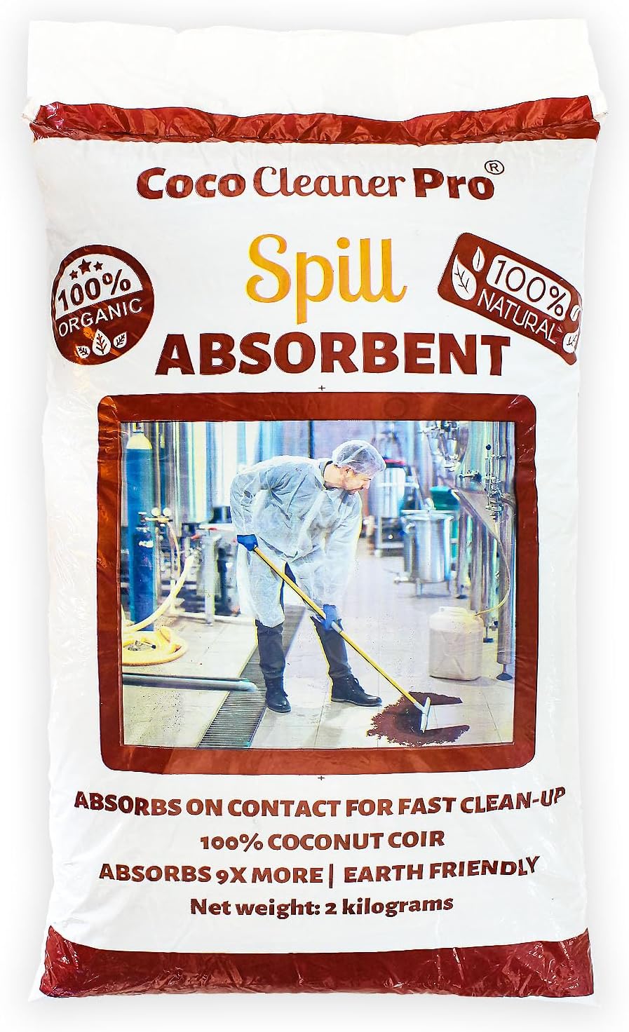 Oil & Liquid Spill Absorbent - Eco-Friendly Sweeping Compound for Garage, Kitchen, Shop - Quickly Absorbs Oils, Fluids, Grease, Paints - Easy Cleanup Without Residue 1