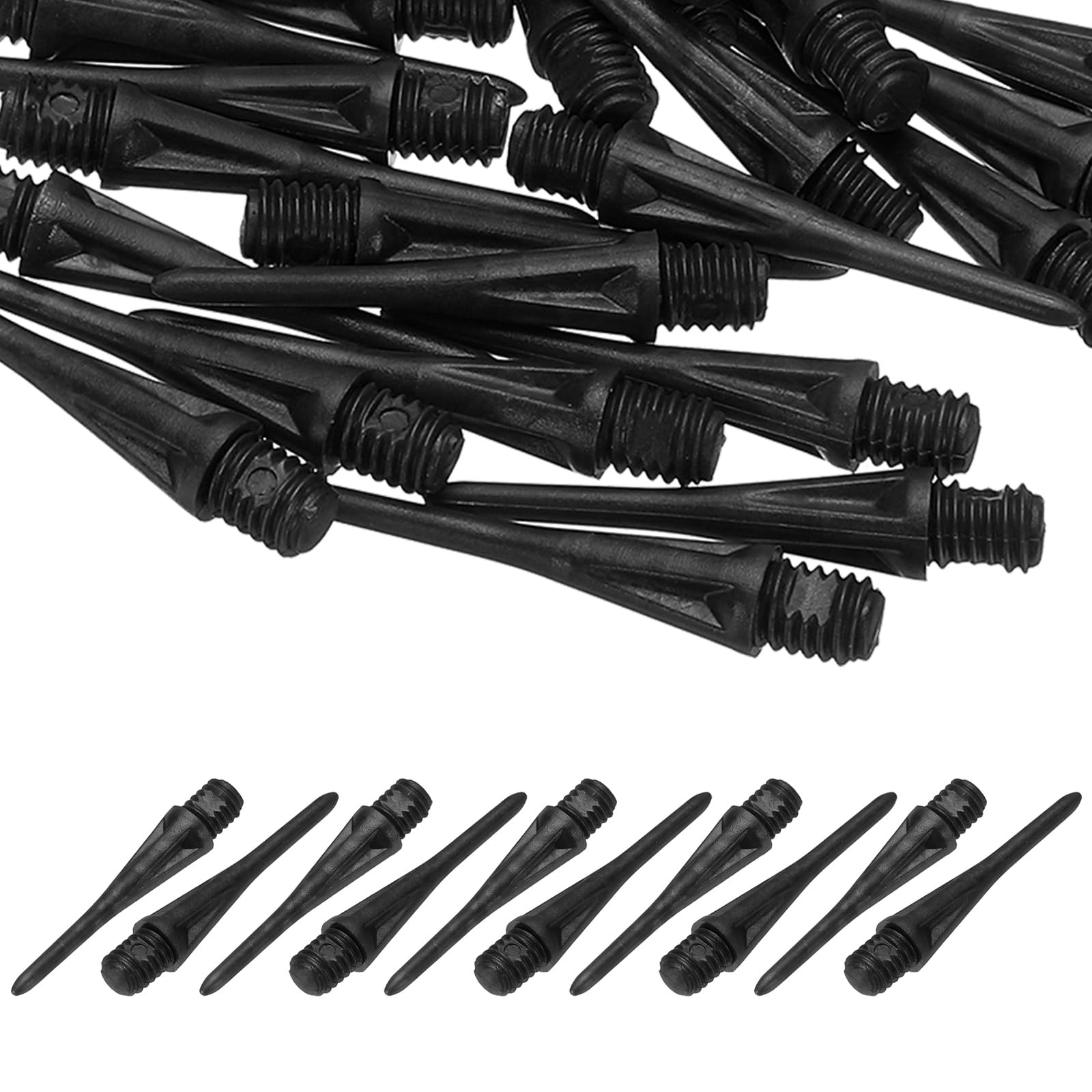 YELARXI Plastic Dart Tips, 2BA Thread Soft Tip Dart Points Replacement Dart Accessories- Fitting for (Electronic Dartboard/Practice/Home Entertainment/Competition) 30 Pack & Black โ image 1