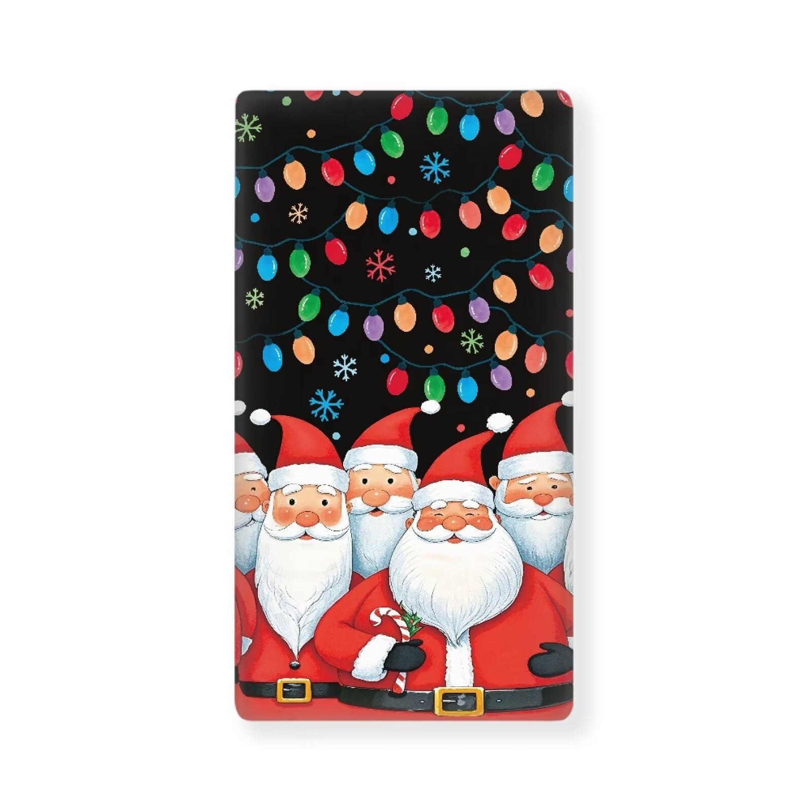 Christmas Crib Sheet for Baby Boys Girls Santa Claus Soft Comfy Crib Mattress Cover 28"x52" Standard Crib Bedding Sets Toddler Mattress Sheets,Black Newborn Infant Crib Sheets