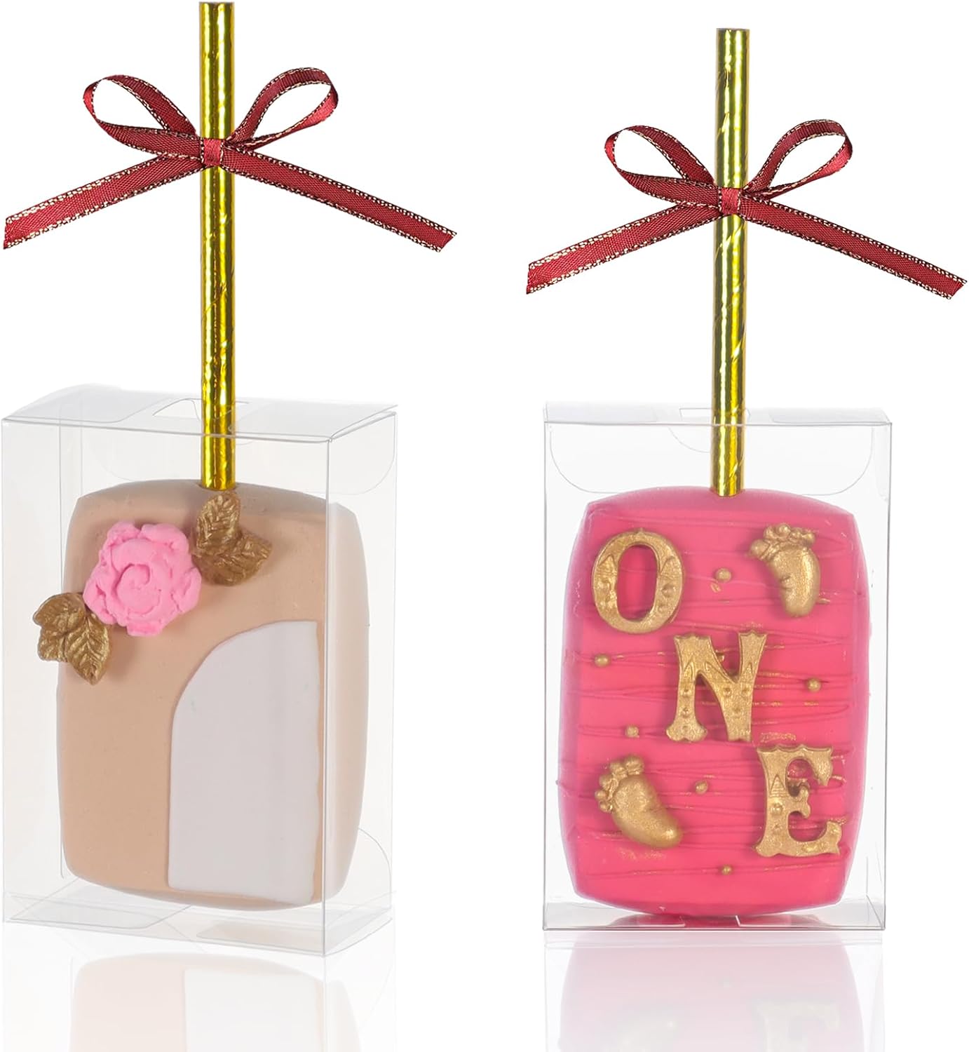 ROSPAKTEK 40Pcs 3.5"x 2.4"x 1.38"Clear Rice Krispie Treat