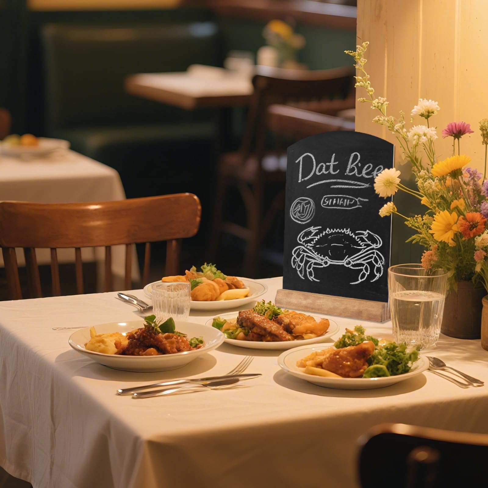 Kreidetafel, A4, doppelseitig, mit Ständer, Menü-Tafel, für Hochzeit, Restaurant, andere Veranstaltungen, 5 Stück