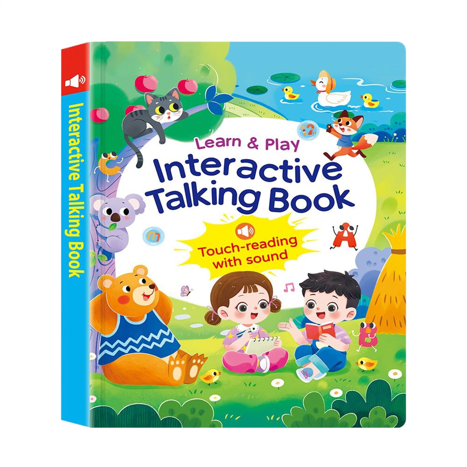 Libros con sonidos recargables USB de tacto interactivo para niños 8