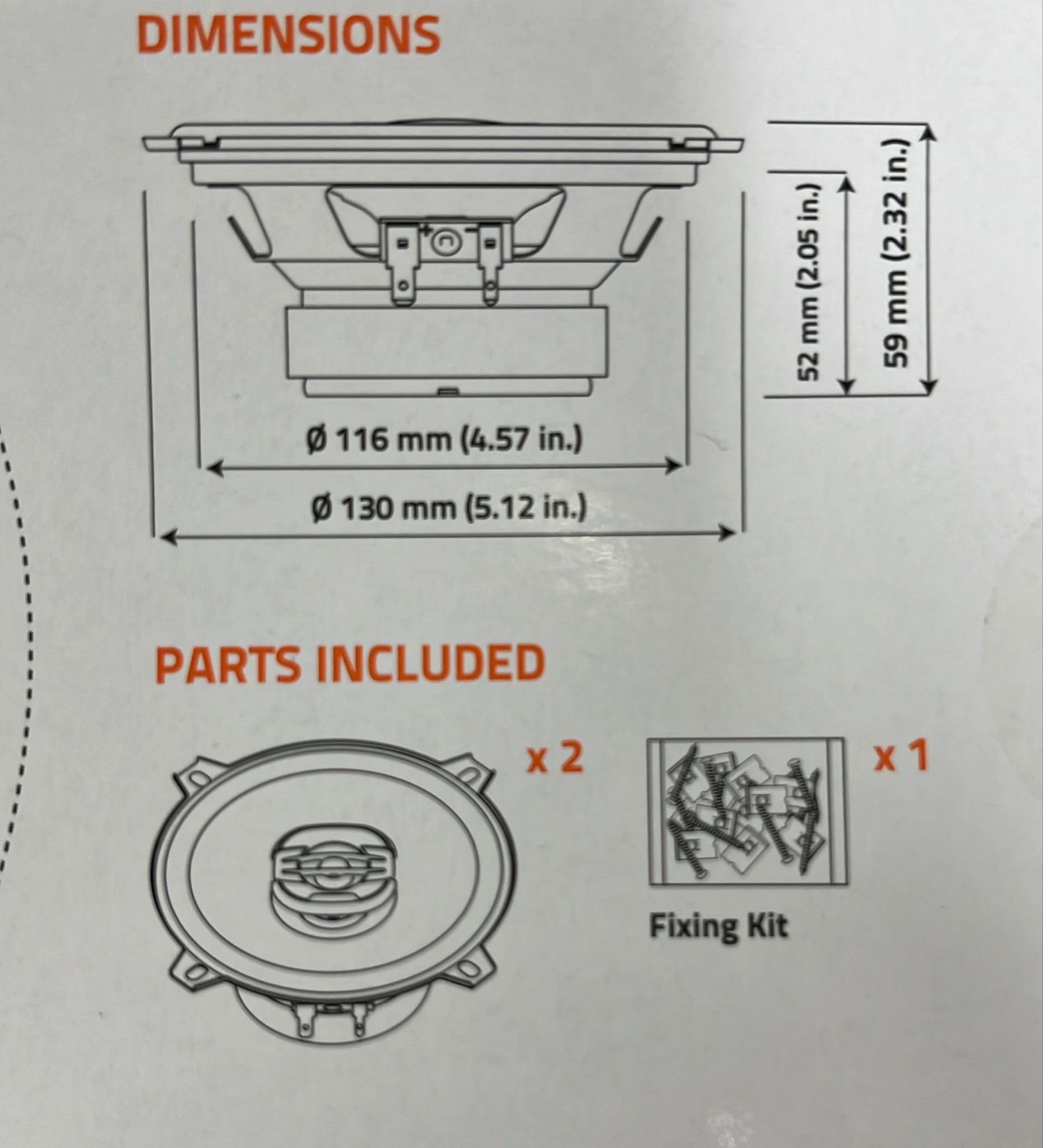 Kit 6 Casse Altoparlanti Hertz per Fiat Grande Punto, Anteriori e Posteriori, Set 2 Woofer 165 mm+2 Tweeter +2 Coassiali 13 cm 480W +4 Anelli e Cavi Adattatori