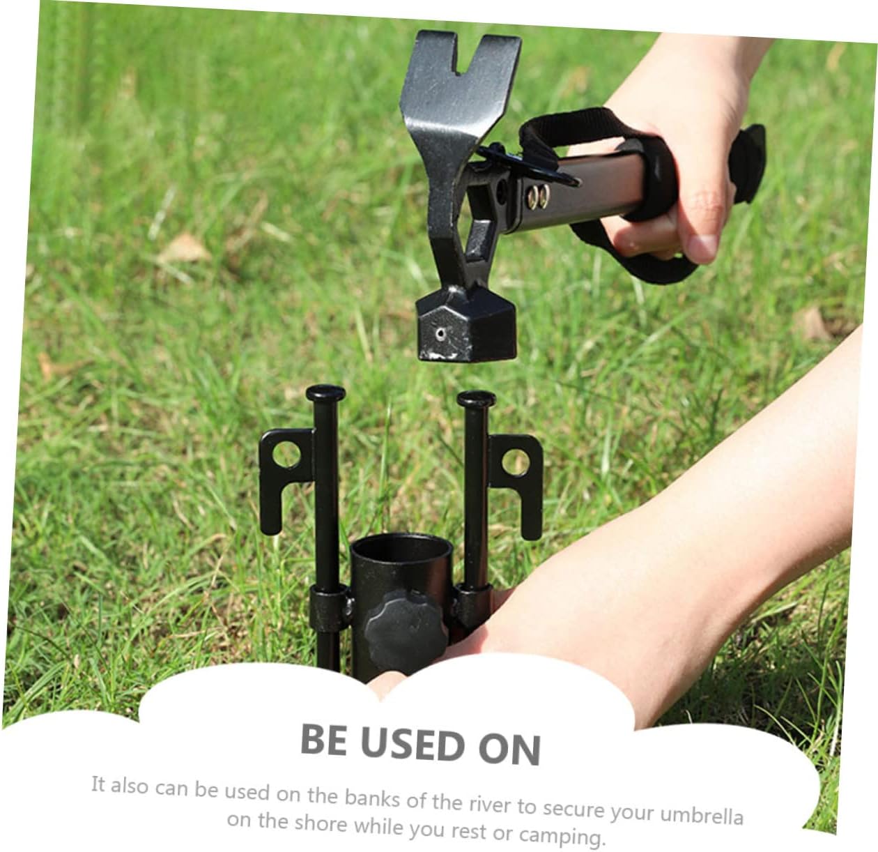Toddmomy 5pcs Patio Umbrella Anchor Heavy Duty Outdoor Stand for Beach Fishing and Camping Portable Parasol Base for High Wind Stability Umbrella Spike