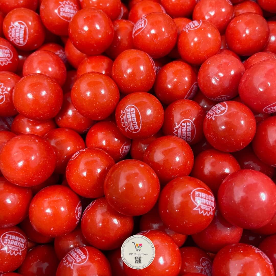 KD Supplies Dubble Bubble Hot Chew Cinnamon Gumballs Bulk Pack (1 Pound)
