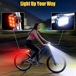 Bike Light Set, 6 LED Bike Light Front and Back Rear, IP65 Waterproof Mountain Road Cycling Safety,Rechargeable Headlight and Taillight Set for Men Women Kids (4/6 Modes)