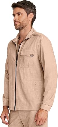 Healing Hands Scrub Jacket for Men Zip Front Utility Jacket with 4 Pockets HH361