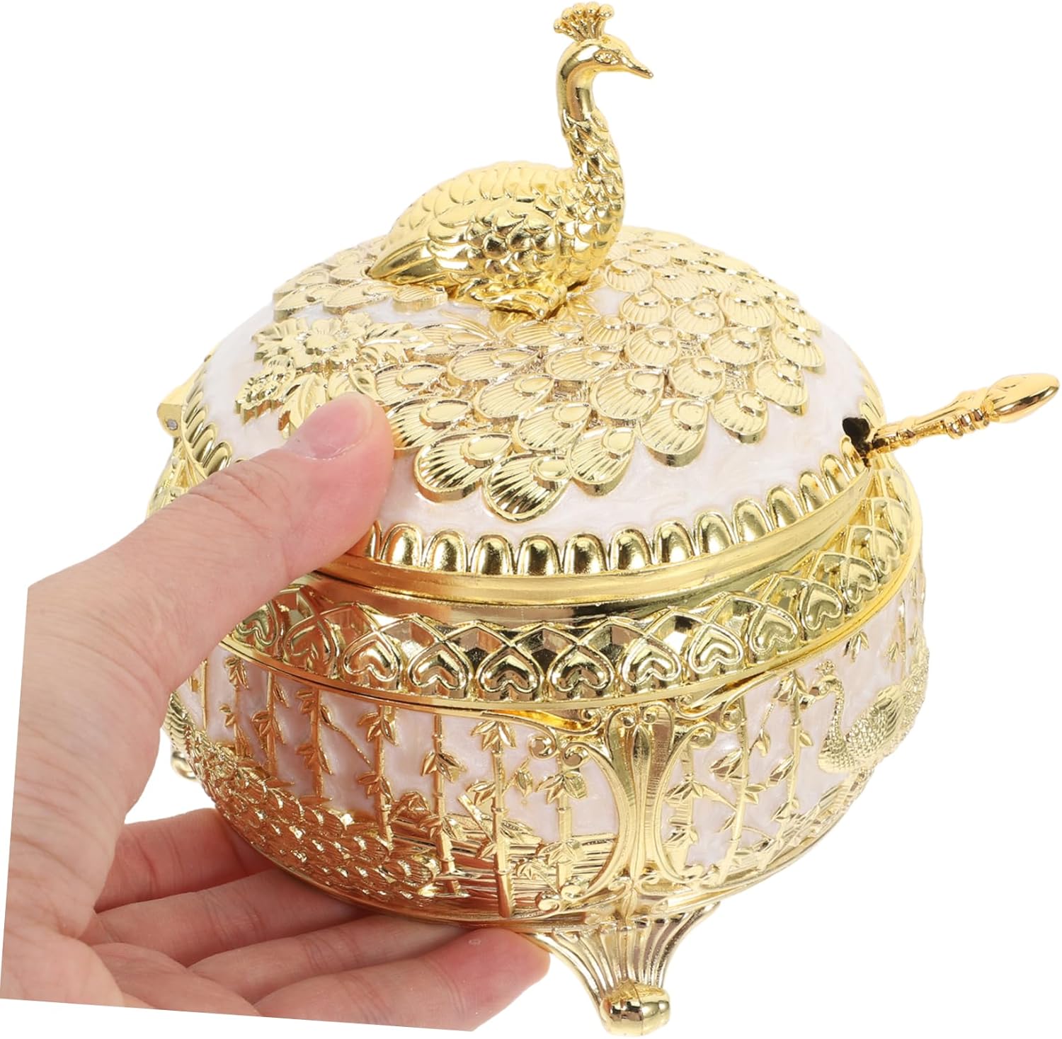 Cabilock European Seasoning Jar Sugar Bowl with Lid Containers Jar with Sugar Bowl with Sugar Dish Sugar Seasoning Container Sugar Holder Condiment Jar Glass