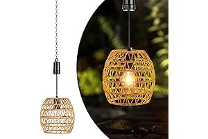 Battery Operated Lanterns for Indoor Outdoor Decoration Edison Bulb Hanging Rattan Lights
