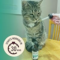 Vista 3 de Hemp Well Aceite calmante para gatos – Ayuda natural calmante para la ansiedad, viajes y estrés – Apoya la relajación, reduce el comportamiento