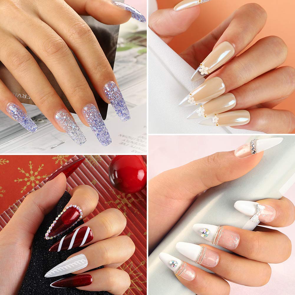 Clear Builder Gel for Nails Extension U V Gel Nail Polish Set with Base and Top Coat Nail Brush for Nail Strengthen Nail Art Supplies Manicure Kit
