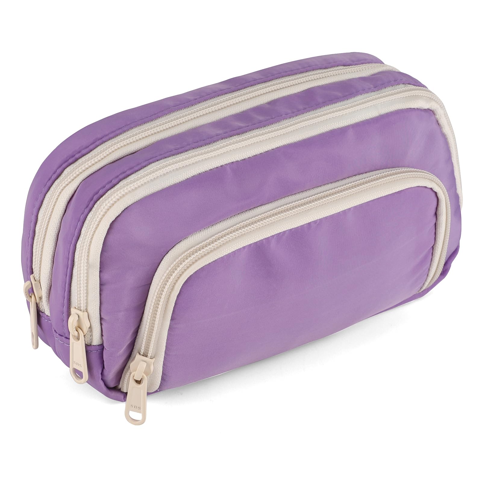 KAKU NANU Estuche Escolar Grandes Estuches Escolares 3 Compartimentos 3 Cremalleras Bonitos Aesthetic para Niños Niña Universidad Morado