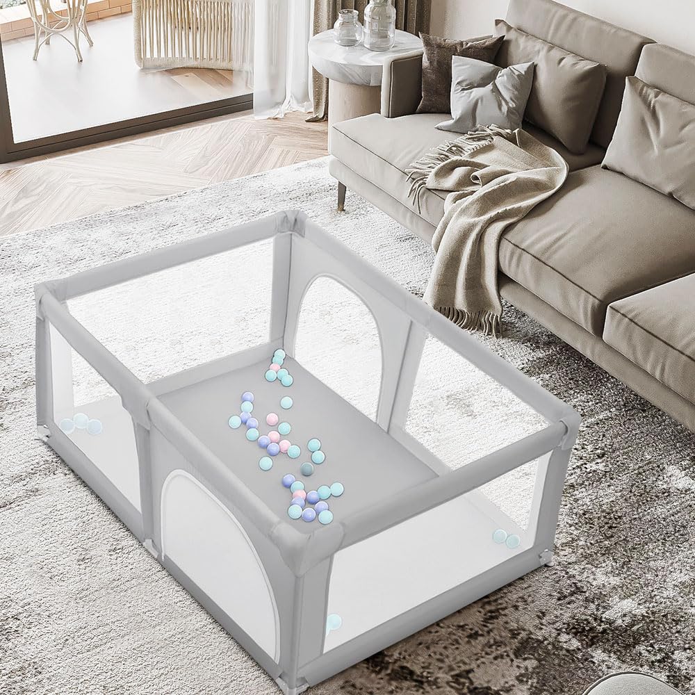 Parque para cachorros con puerta, parque para cachorros o perros pequeños, valla sólida de tela gruesa y malla de nailon de alta resistencia, lavable a máquina, interior/exterior, 180 x 120 x 66 cm