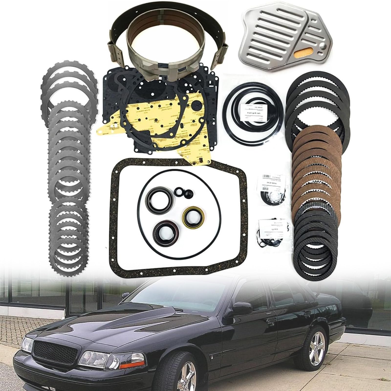 COPACHI 4R70W 4R75E Transmission Master Rebuild Kit w/Filter & Brake Band for Ford