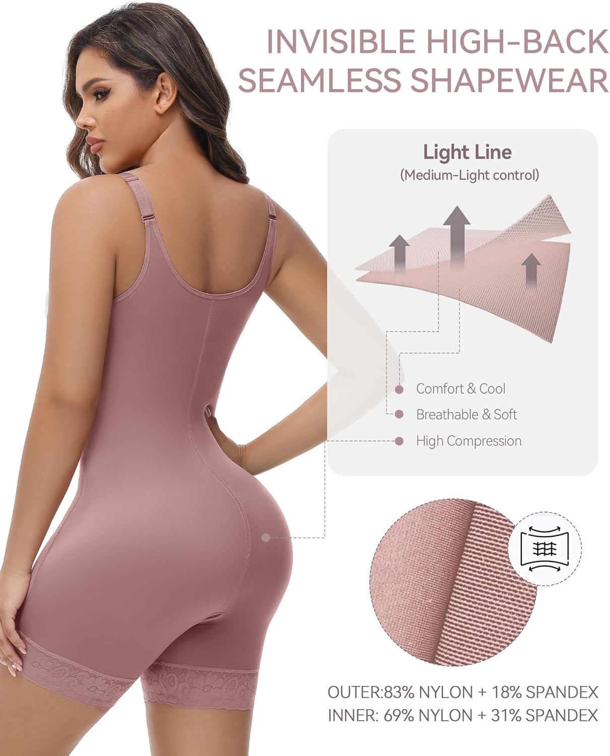 SHAPSHE Fajas Colombianas Shapewear for Women Tummy Control Postpartum Butt Lifting Bodysuit Open Bust Body Shaper - Image 5