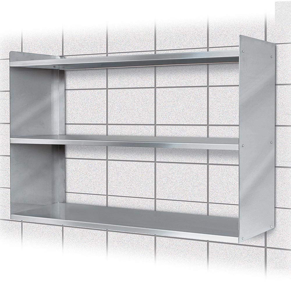 Estantería de Pared para Almacenaje, Repisas de Acero Inoxidable (700 x 250 x 660 mm, 3 Estantes), Color Plateado