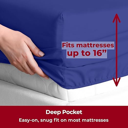 Miniatura 5 de Mellanni Juego de sábanas para cama individual, 3 piezas de la colección icónica, sábanas y fundas de almohada, lujosas y extra suaves,