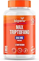 Max triptofano, 860mg L-triptogano, 60 cápsulas, Bigens