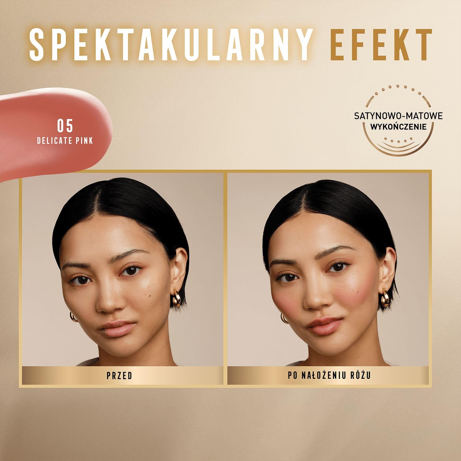 Max Factor Miracle Pure róż do policzków w kremie o satynowo-matowym wykończeniu, Delicate Pink, 15 ml